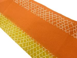 縮緬地松皮菱模様名古屋帯